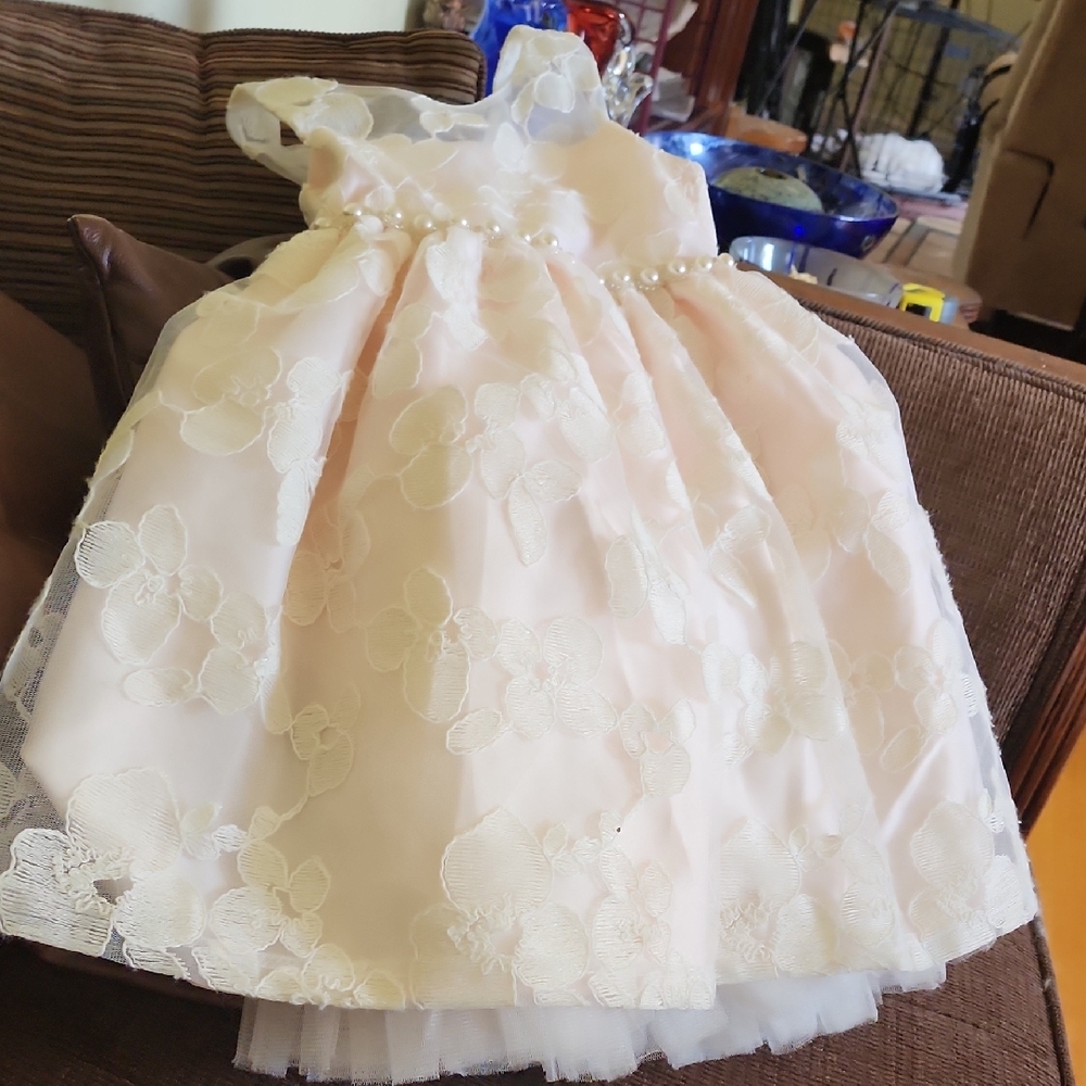 American Princess Pink and White Floral Dress